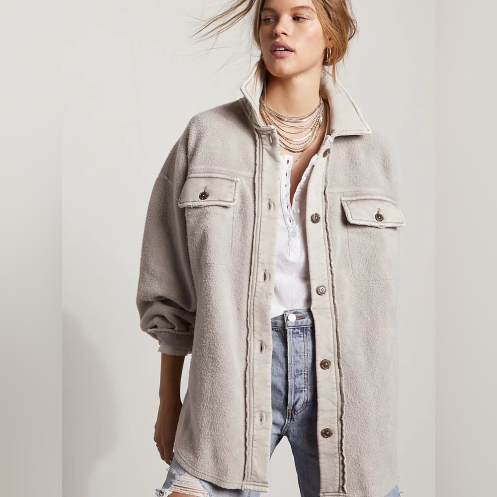NWT ⭐️FREE PEOPLE⭐️ Ruby Jacket In Stone Size S
